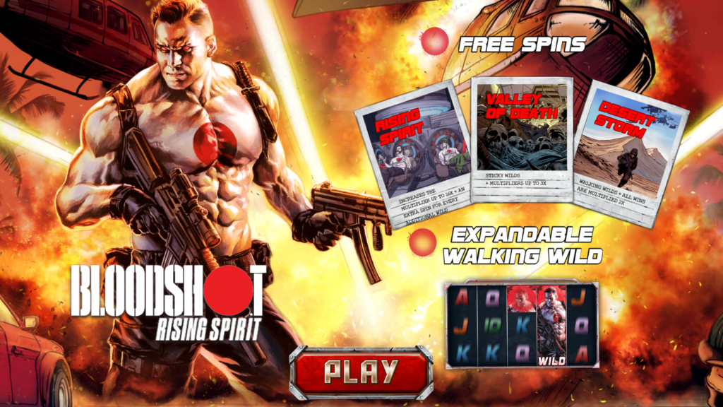 Bloodshot: Rising Spirit casino game on Frapapa platform