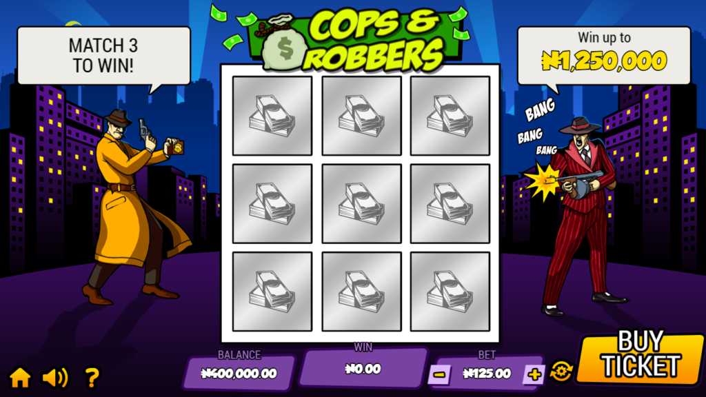 Cops & Robbers casino game on Frapapa platform