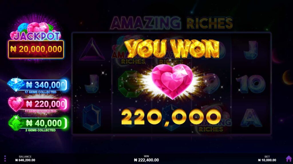 Amazing Riches Gem Win
