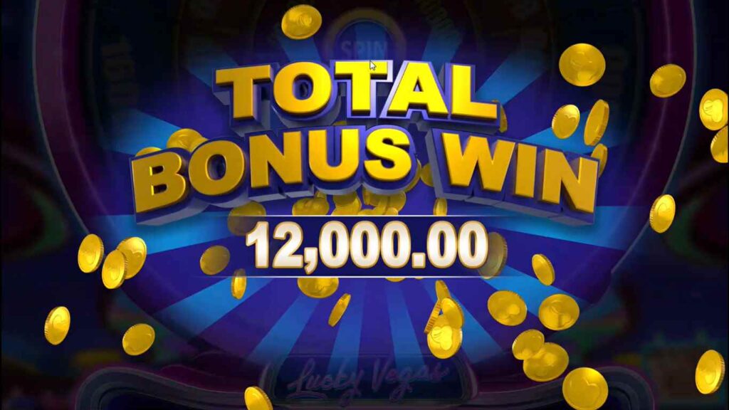 Lucky Vegas bonus wheel total winnings