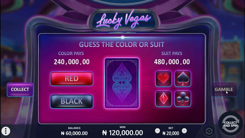 Lucky Vegas gamble winnings option